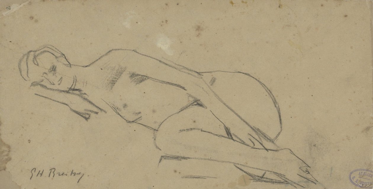 Mulher nua reclinada de George Hendrik Breitner