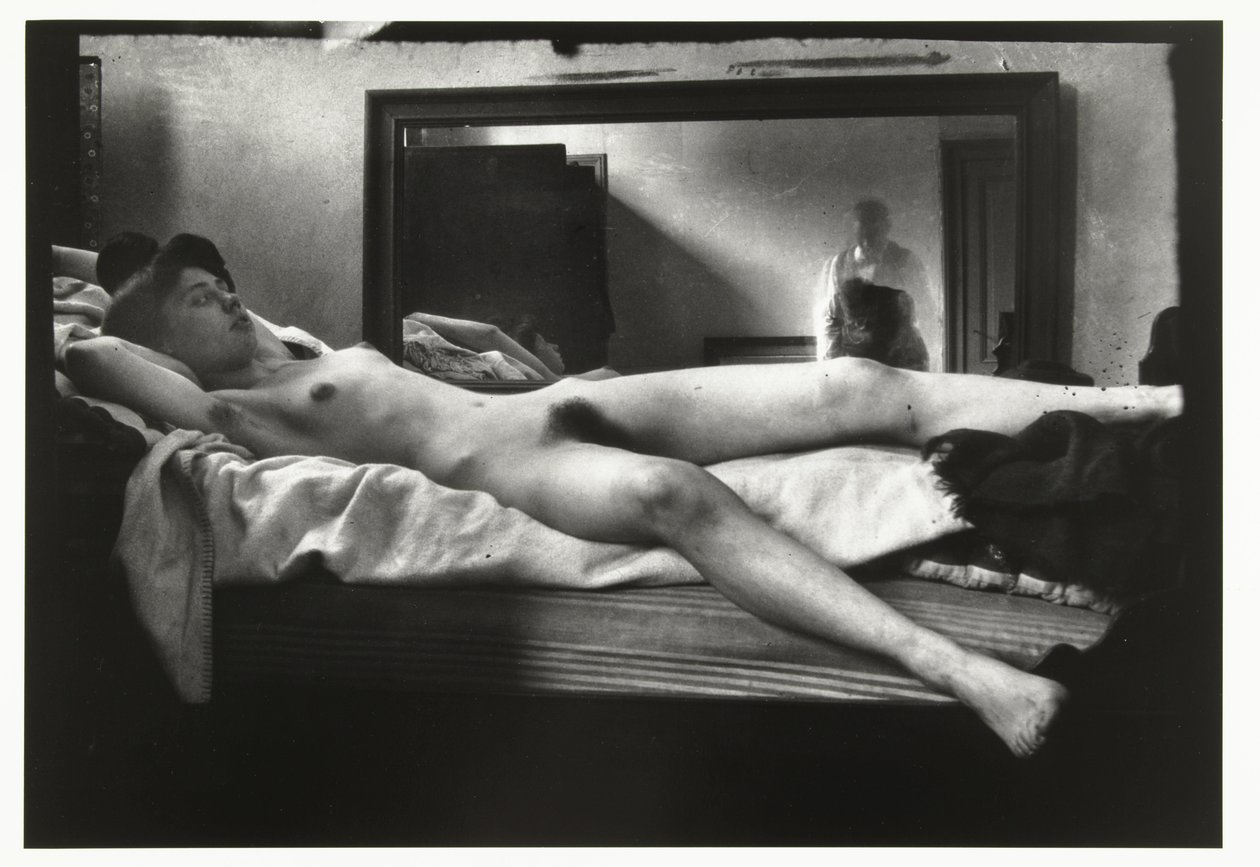 Retrato de um nu feminino com o fotógrafo Breitner no espelho de George Hendrik Breitner