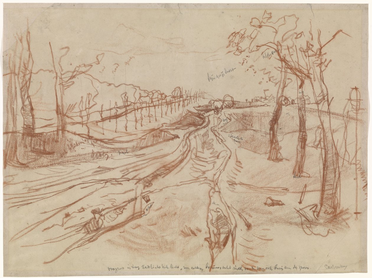 Esboço de uma estrada de campo de George Hendrik Breitner