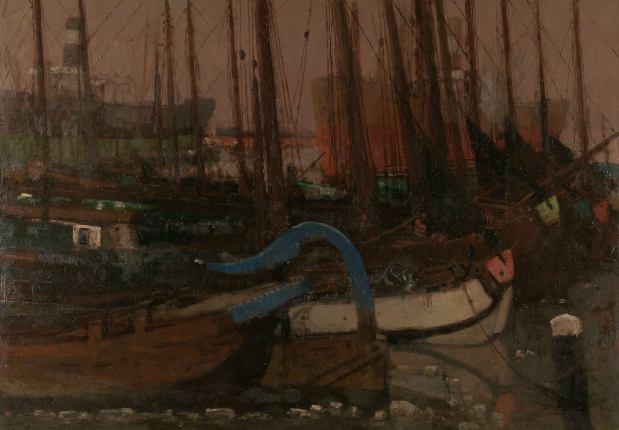 Navios no gelo de George Hendrik Breitner