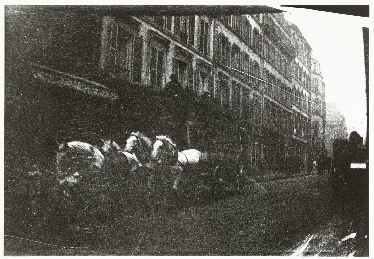 Cena de rua com cavalos e carruagem em Paris de George Hendrik Breitner