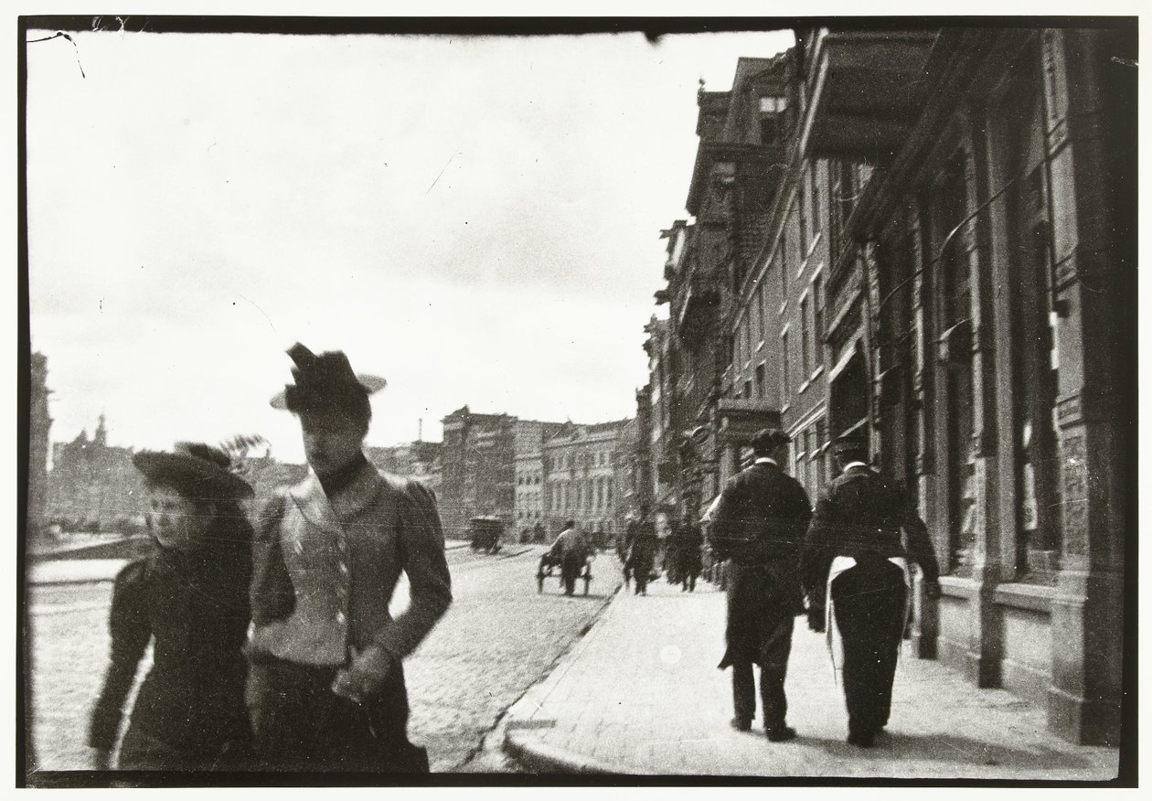 Vista da rua Rokin, em Amesterdão de George Hendrik Breitner