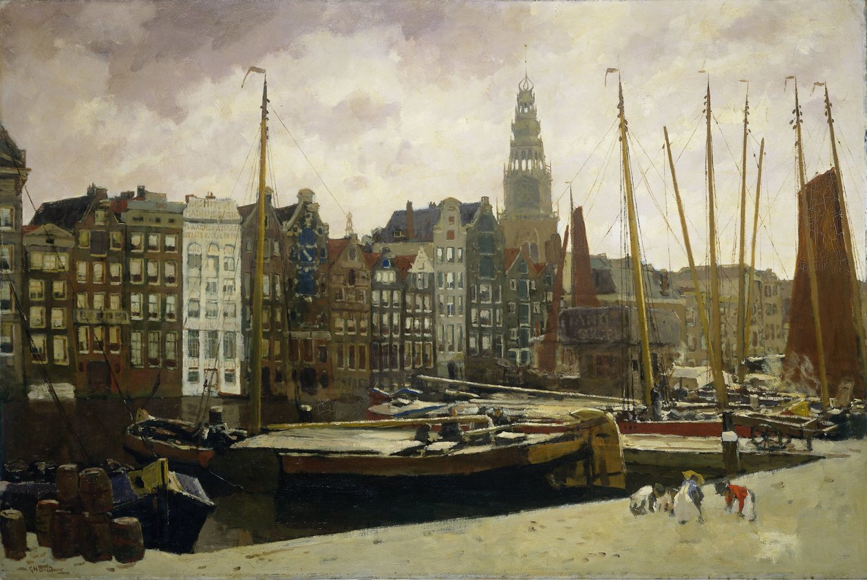 O Damrak, Amsterdão de George Hendrik Breitner