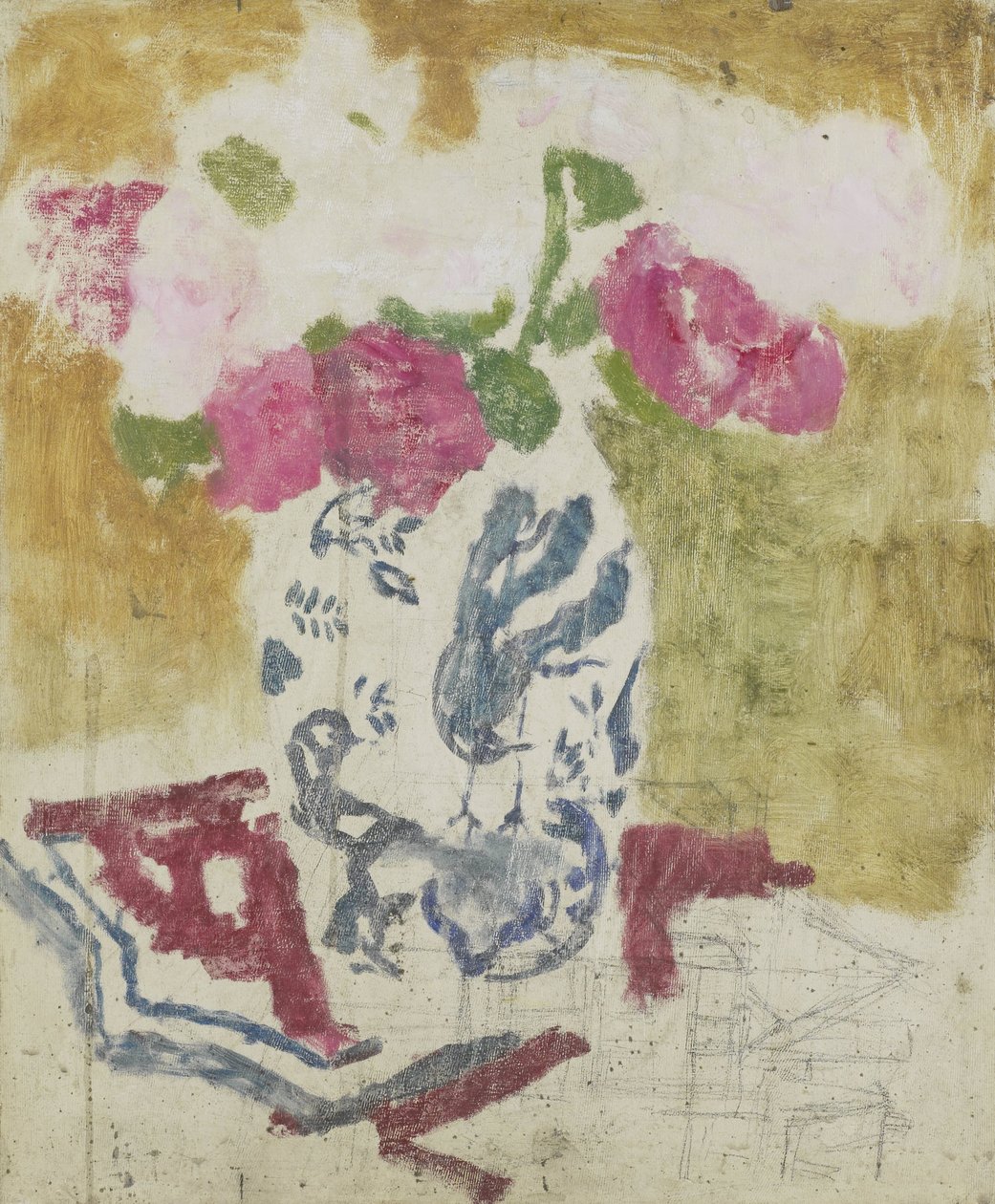 Vaso com flores cor de rosa de George Hendrik Breitner