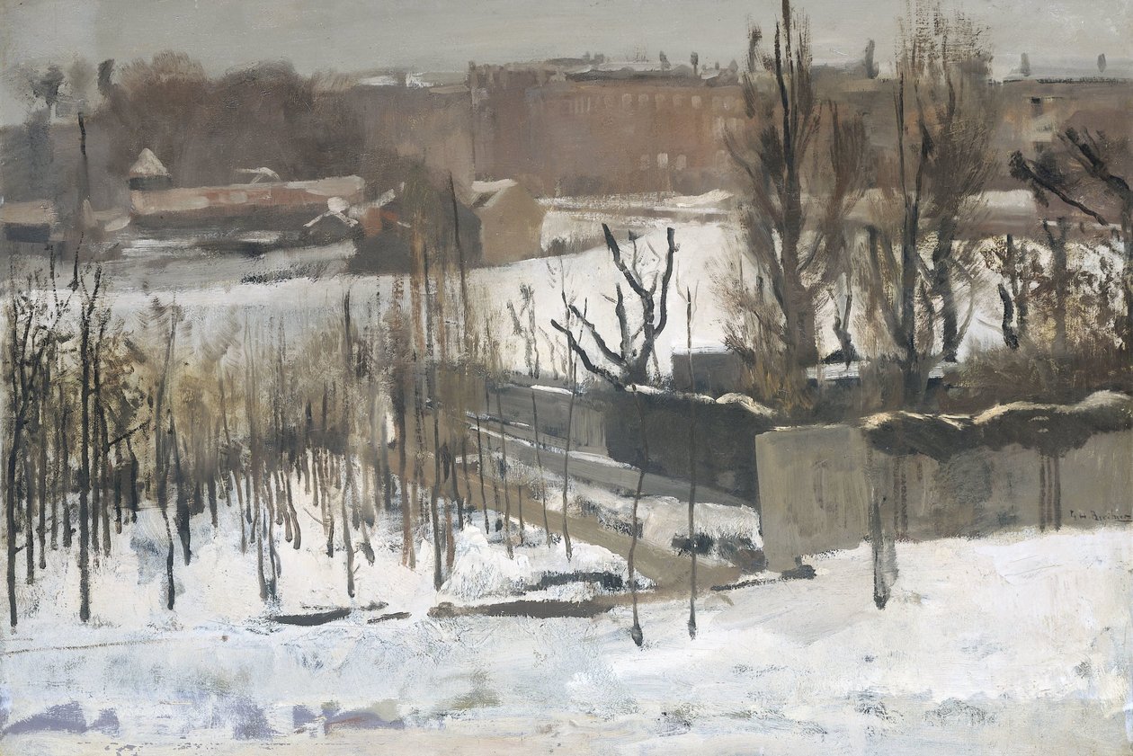 Vista do Oosterpark, Amsterdão, na neve de George Hendrik Breitner