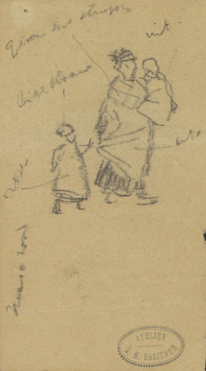 Mulher com dois filhos de George Hendrik Breitner
