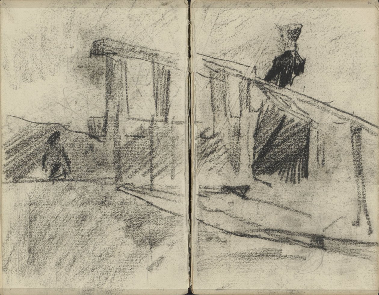 Mulher, possivelmente sobre uma ponte de George Hendrik Breitner