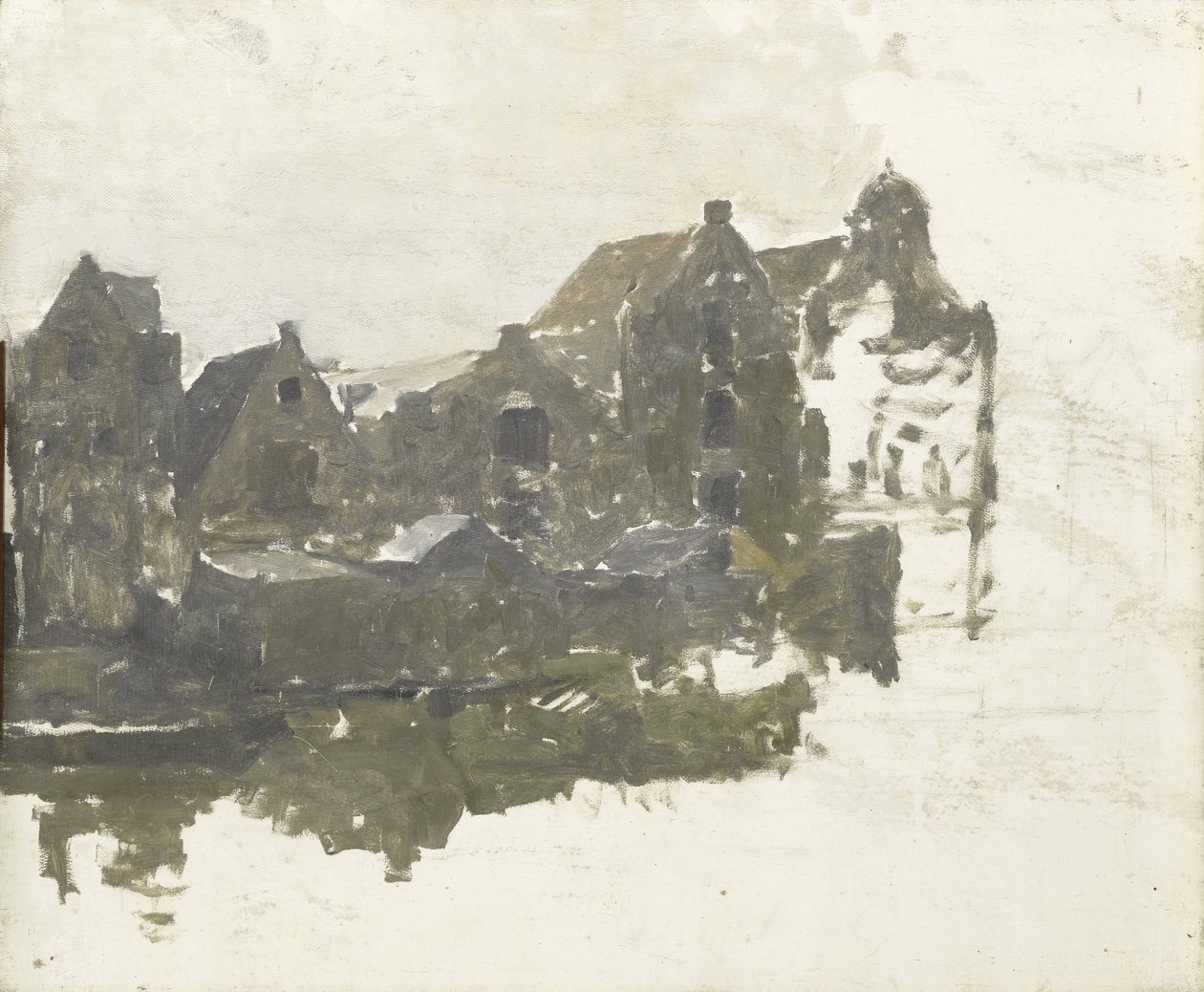 Armazéns no Teertuinen no Prinseneiland, Amsterdã de George Hendrik Breitner