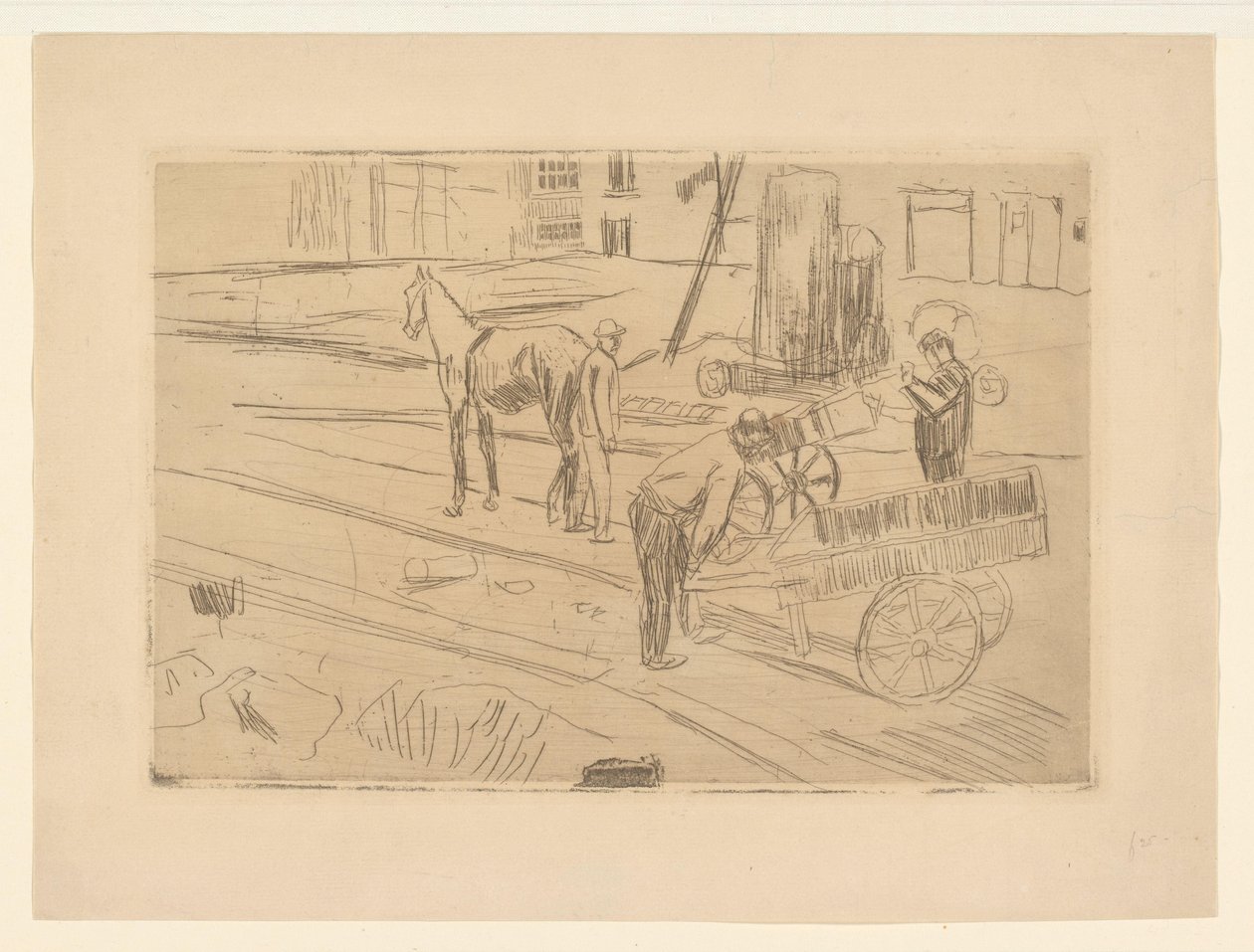 Trabalho no canteiro de obras Sint Agnietenstraat em Amsterdã de George Hendrik Breitner
