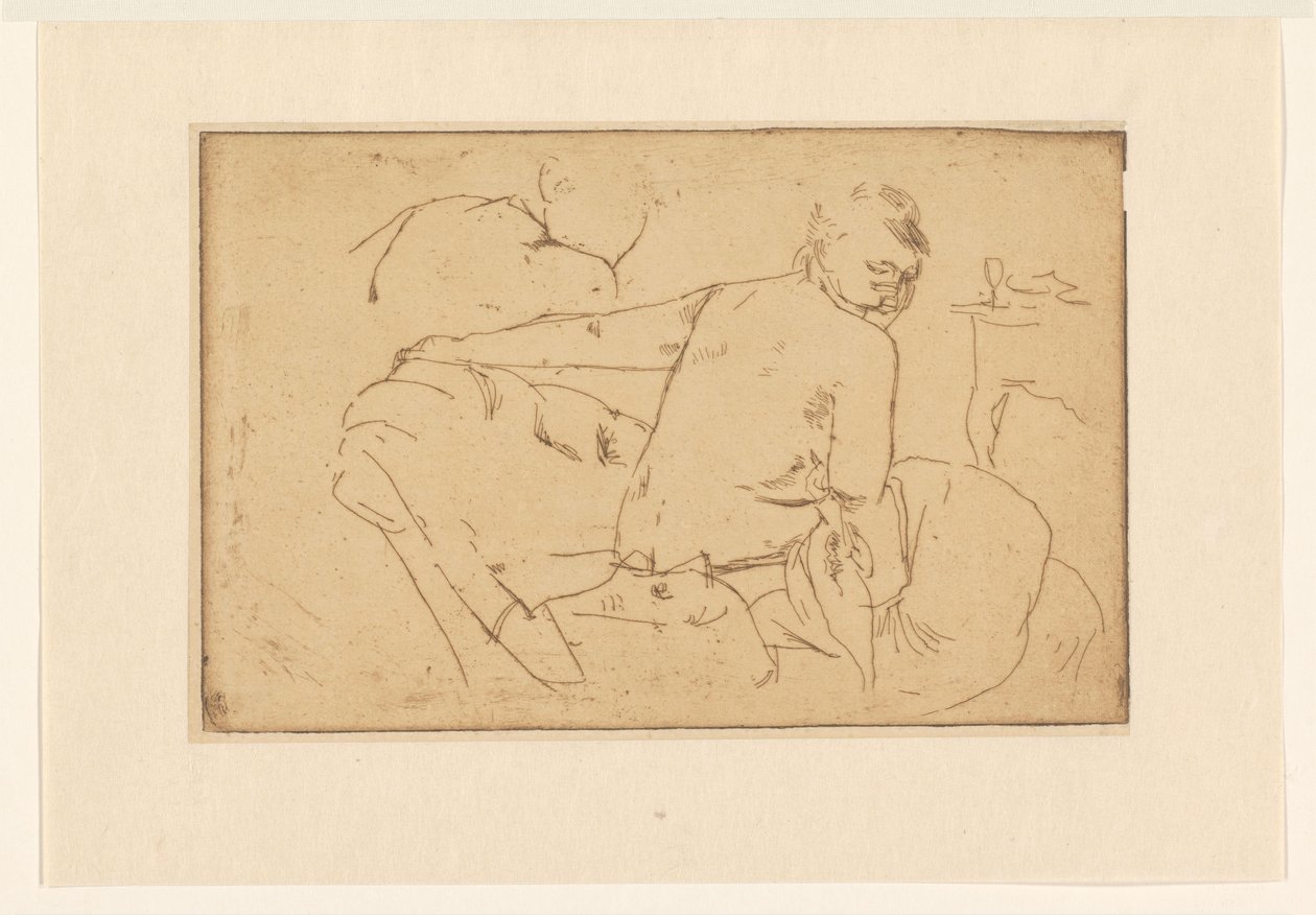 Fêmea sentada seminua de George Hendrik Breitner
