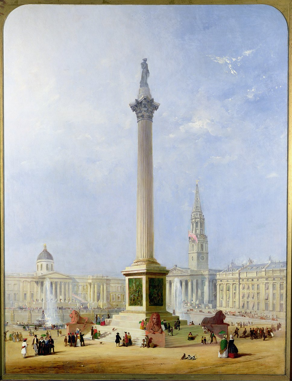Vista projetada de Trafalgar Square, 1844 de George Henry Andrews