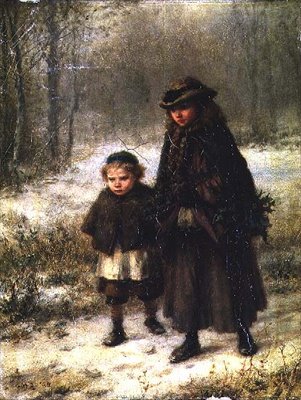 Um passeio matinal de inverno de George Henry Boughton