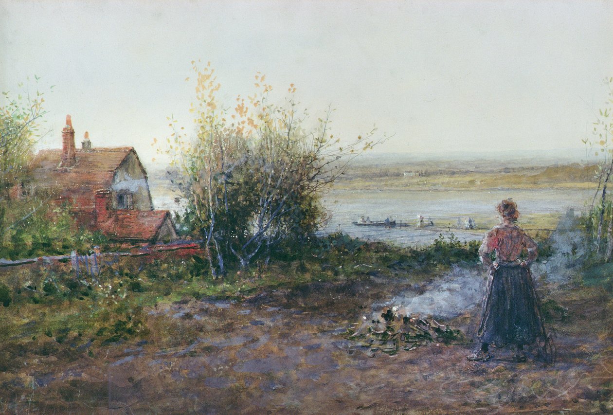 Bawdsey Ferry, perto de Felixstowe de George Henry Boughton