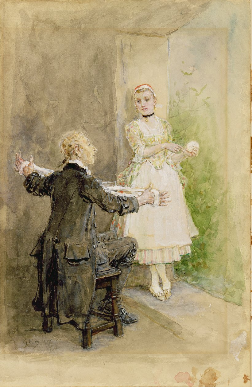 Ichabod Crane e Katrin Van Tassel, c.1893 de George Henry Boughton