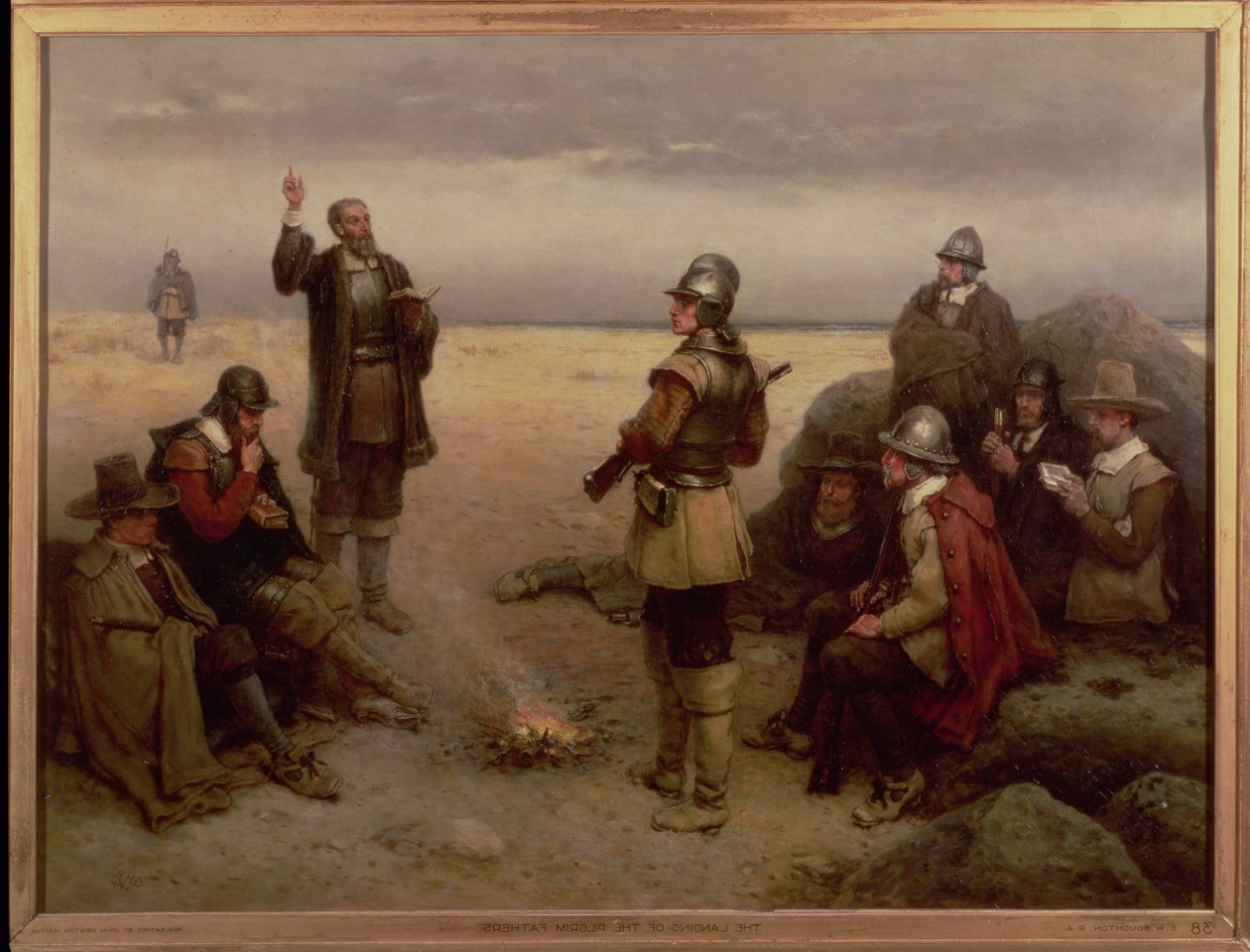 Aterrissagem dos padres peregrinos, 1620 de George Henry Boughton