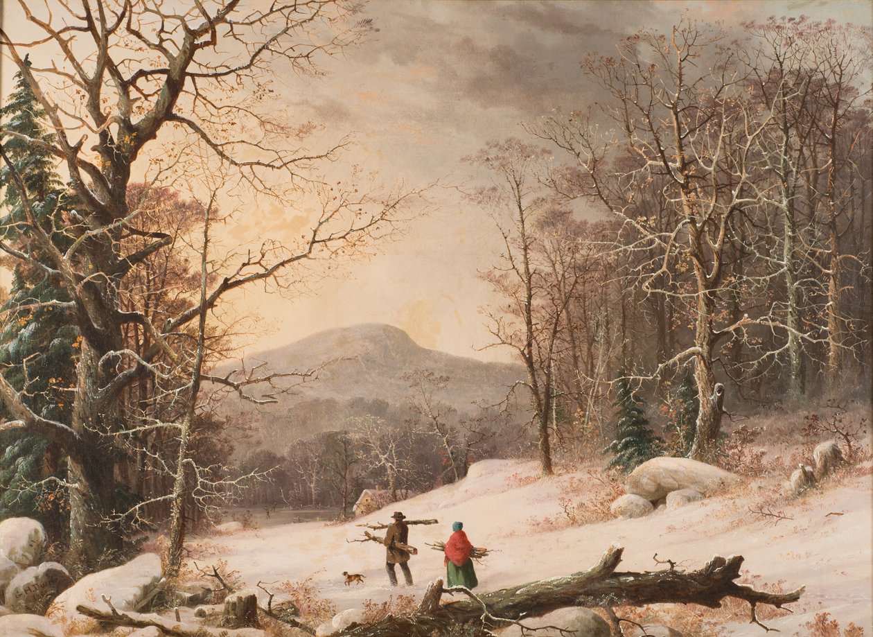 Gathering Wood, 1859 de George Henry Durrie