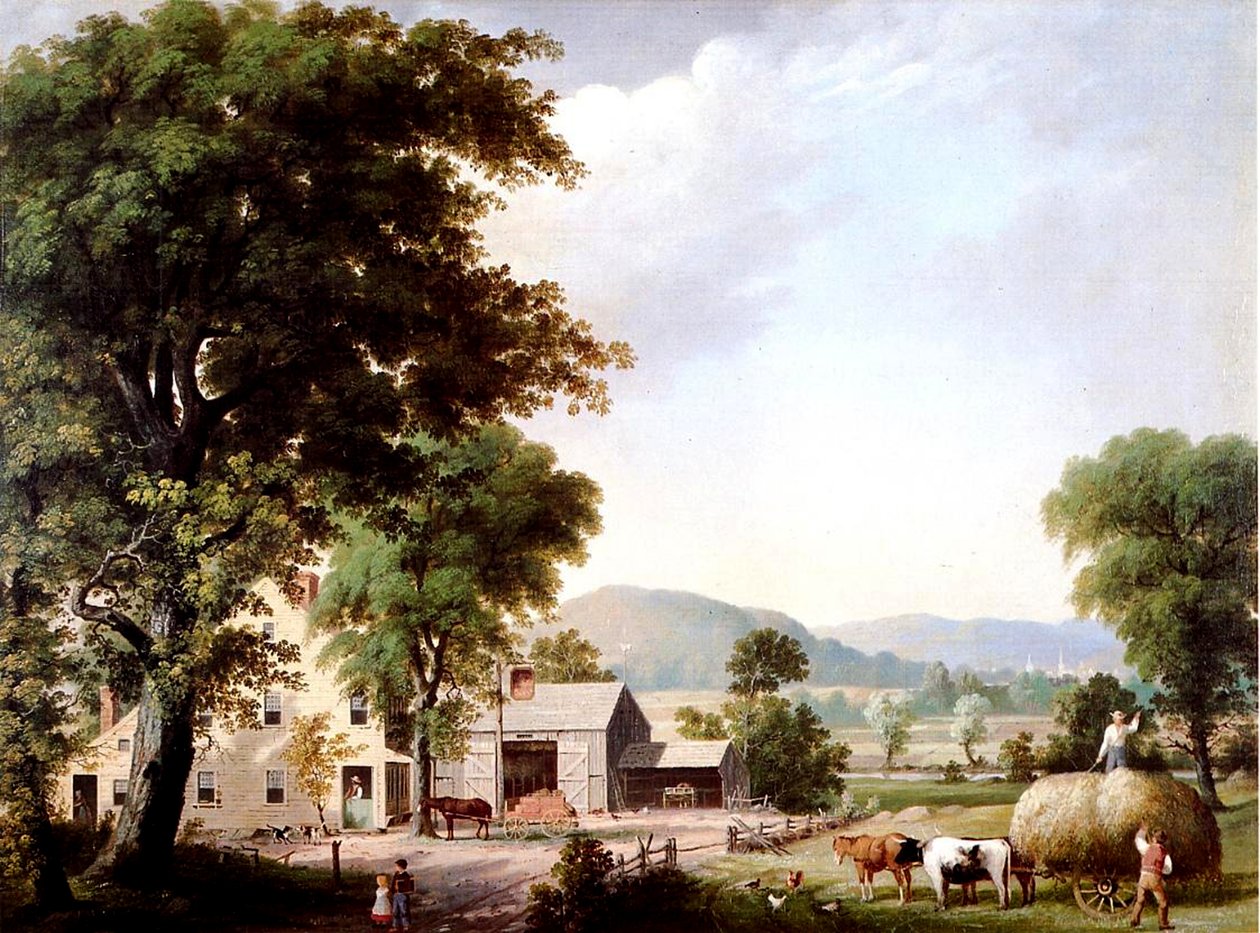 Fazendo Feno na Jones Inn, 1854 de George Henry Durrie