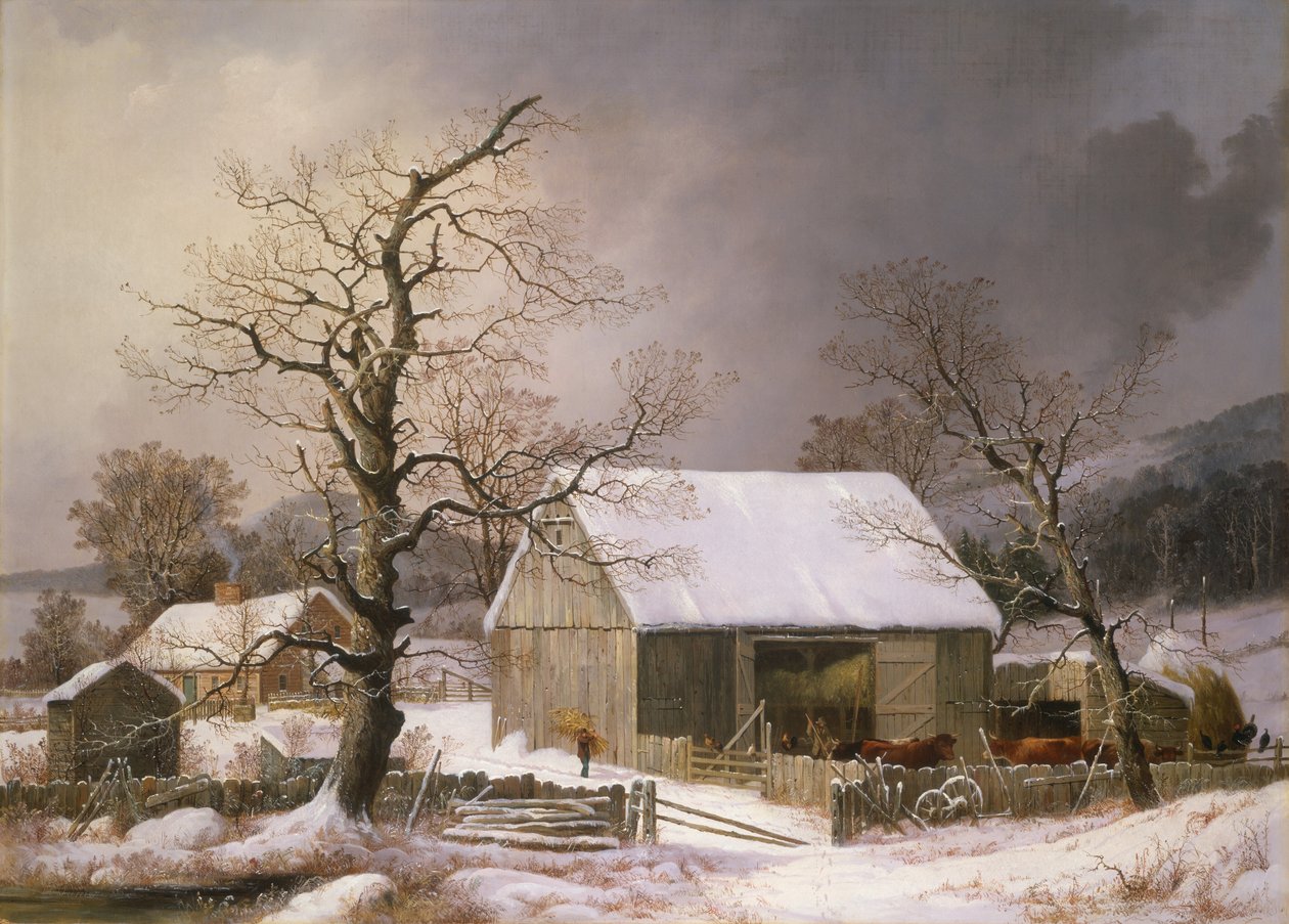 Inverno no campo de George Henry Durrie
