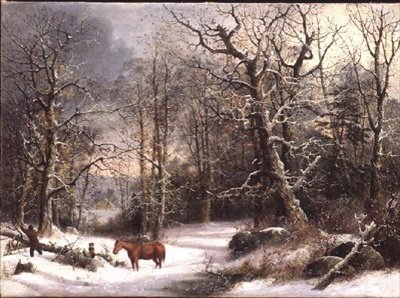 Lenhador no Inverno de George Henry Durrie