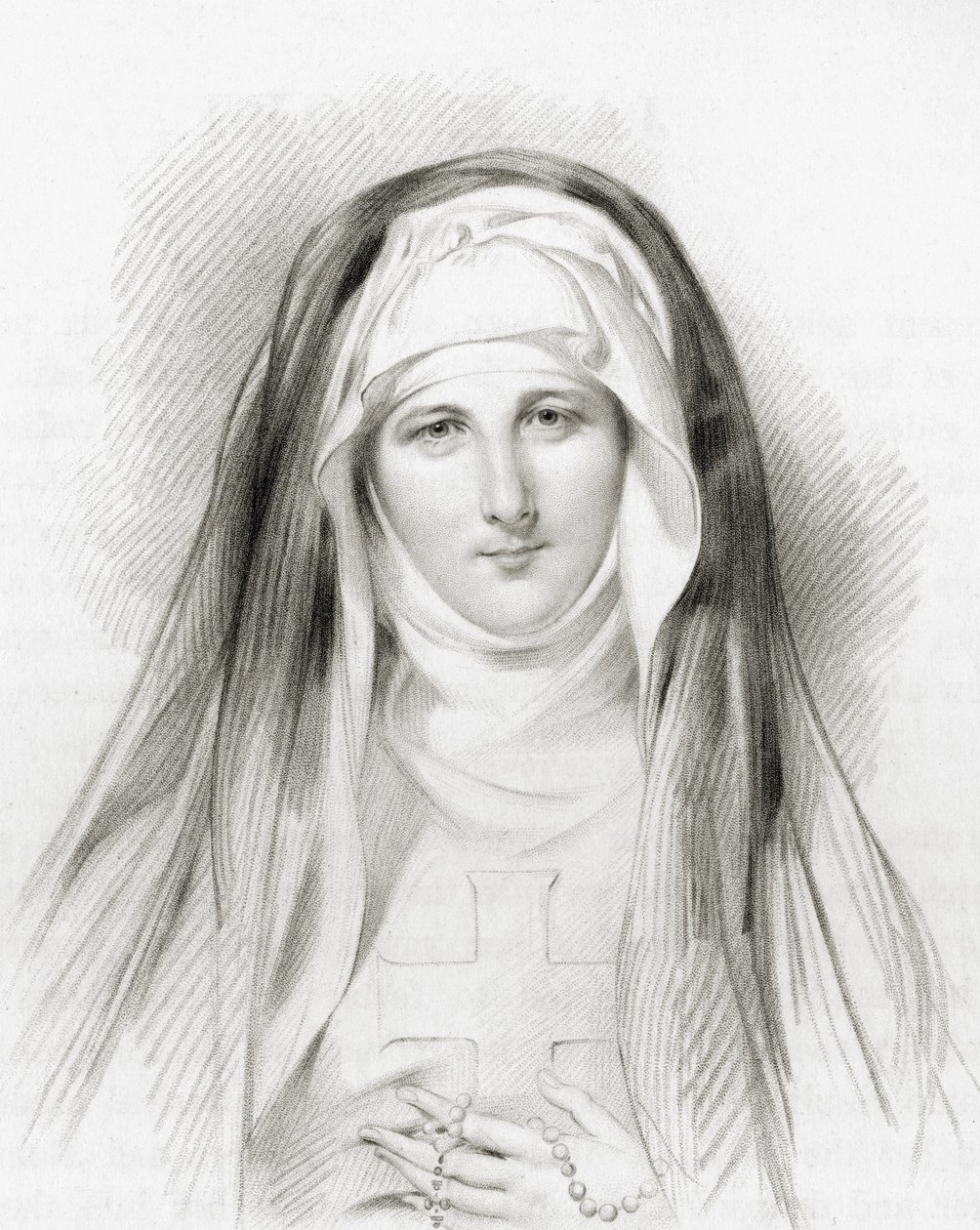 Jane Porter, gravada por J. Thomson, da National Portrait Gallery, volume V, publicada em 1835 de George Henry Harlow