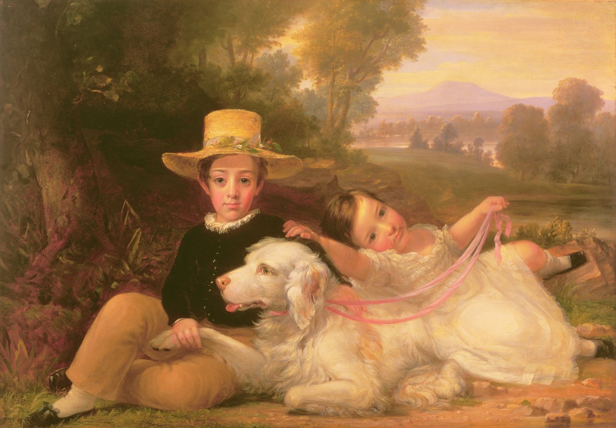 Retrato de duas crianças de George Henry Harlow