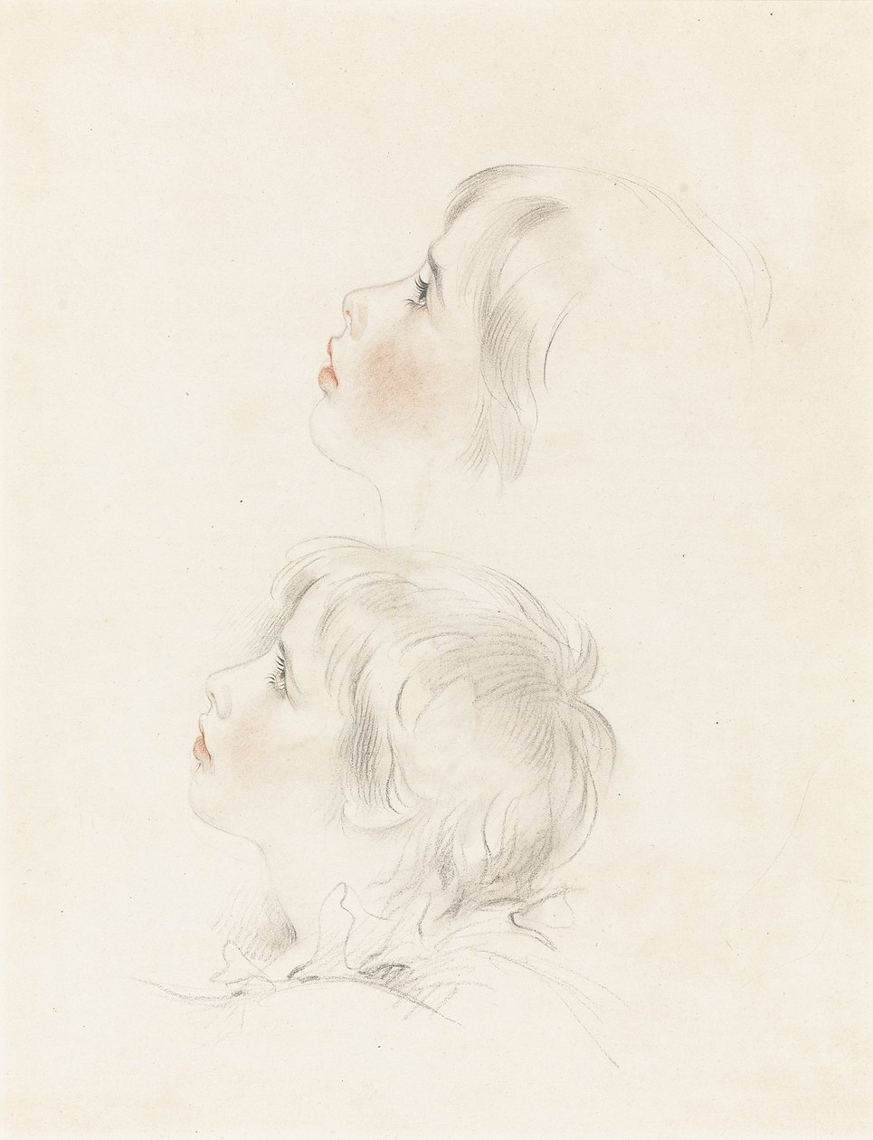 Dois estudos para Arthur do "rei João" de Shakespeare de George Henry Harlow
