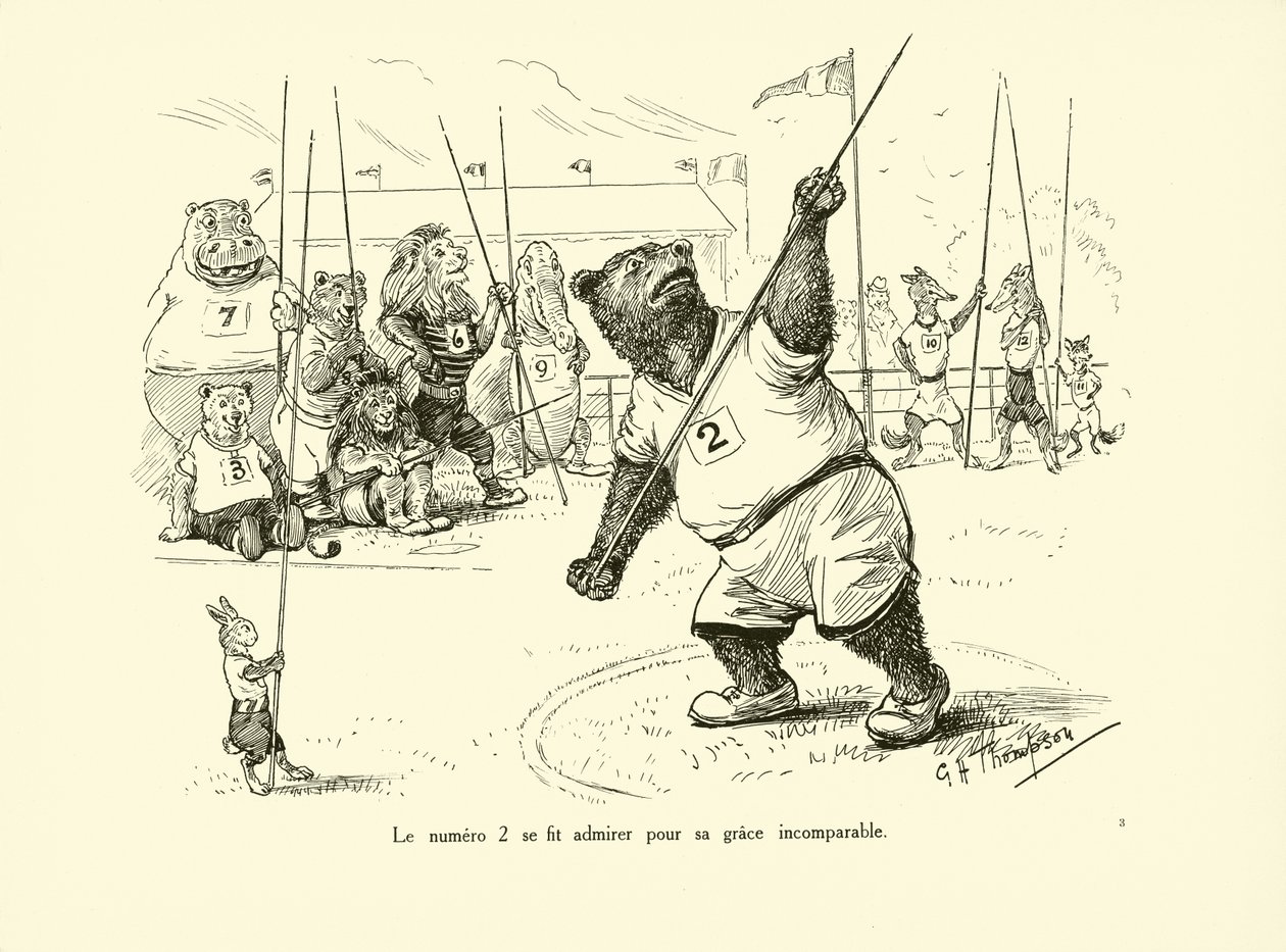 O número 2 era admirado pela sua graça incomparável (litografia) de George Henry Thompson