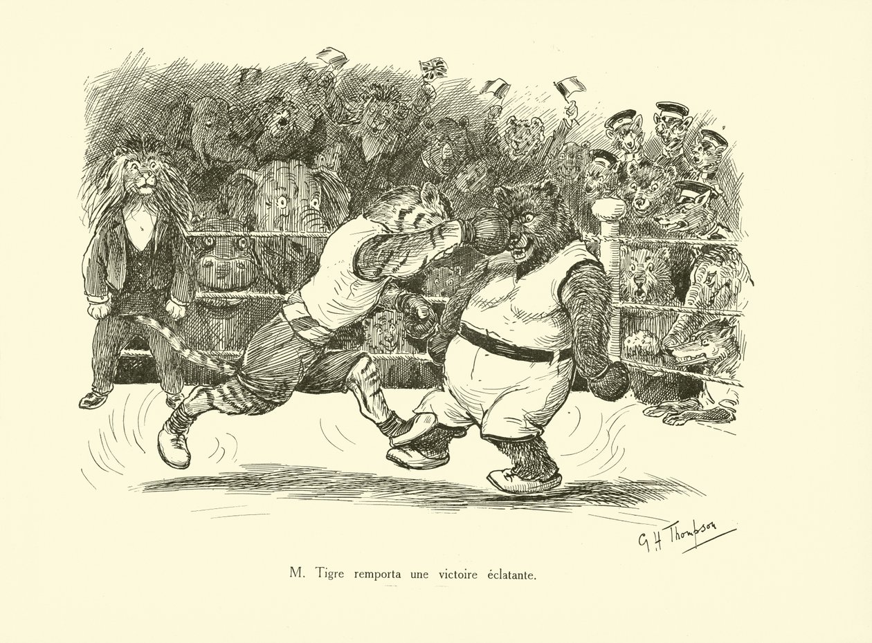 M Tigre obteve uma vitória retumbante (litografia) de George Henry Thompson