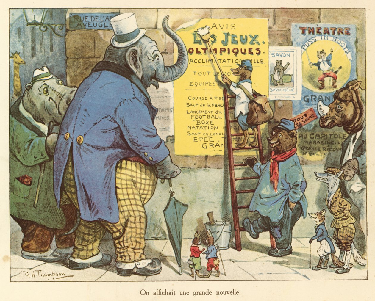 Publicámos grandes notícias (litografia a cores) de George Henry Thompson