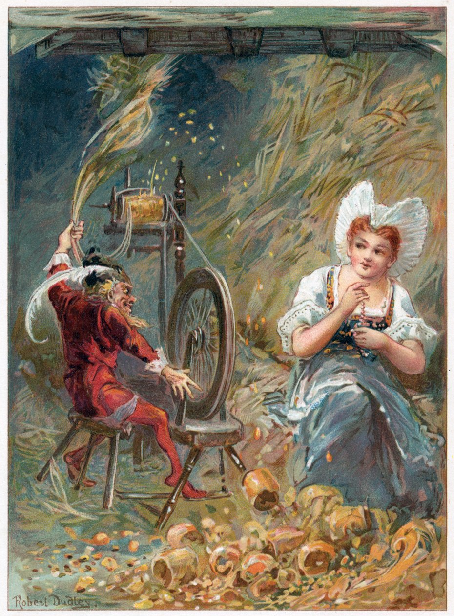 Fiação Rumpelstiltskin, ilustração de 