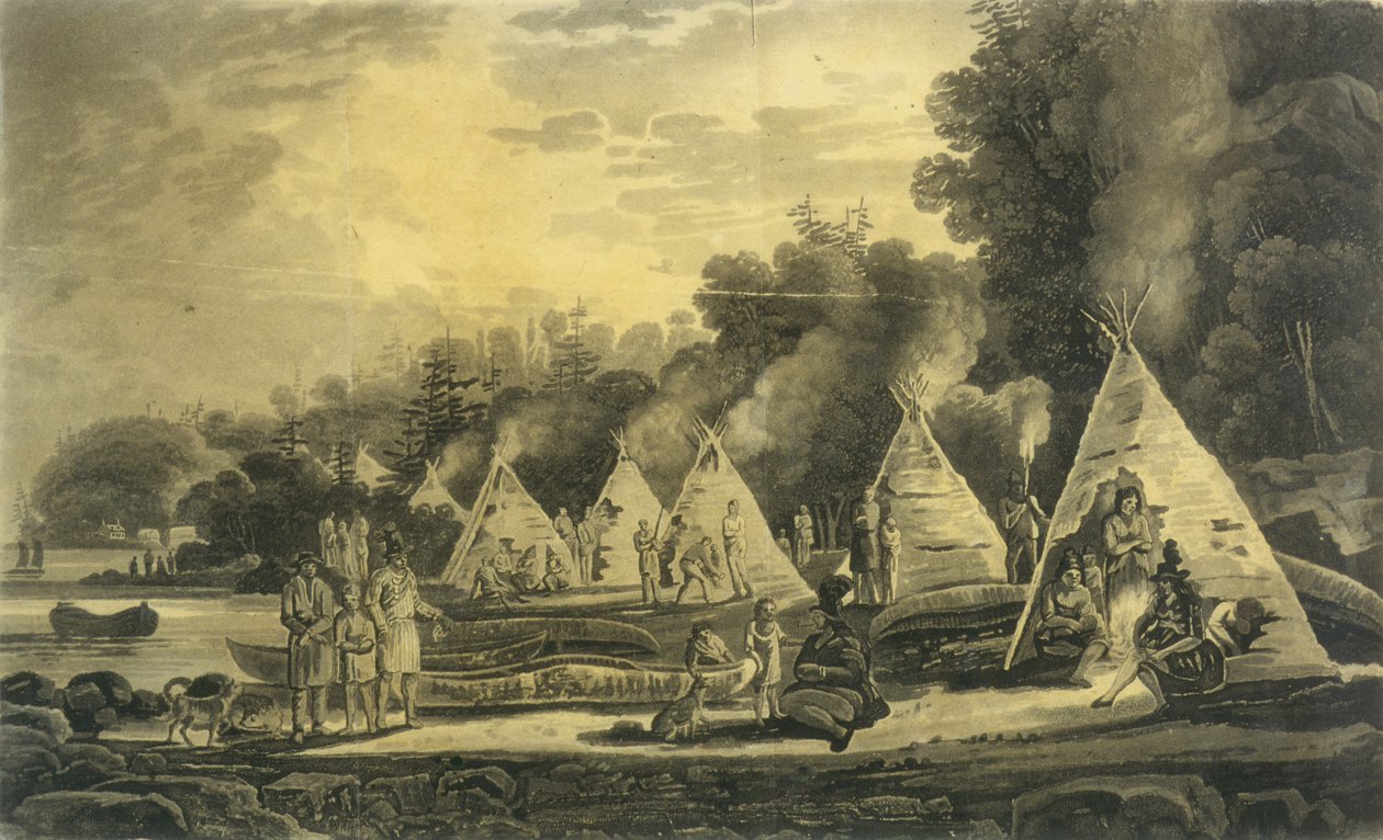 Acampamento dos Índios Domiciliados, 1807 de George Heriot