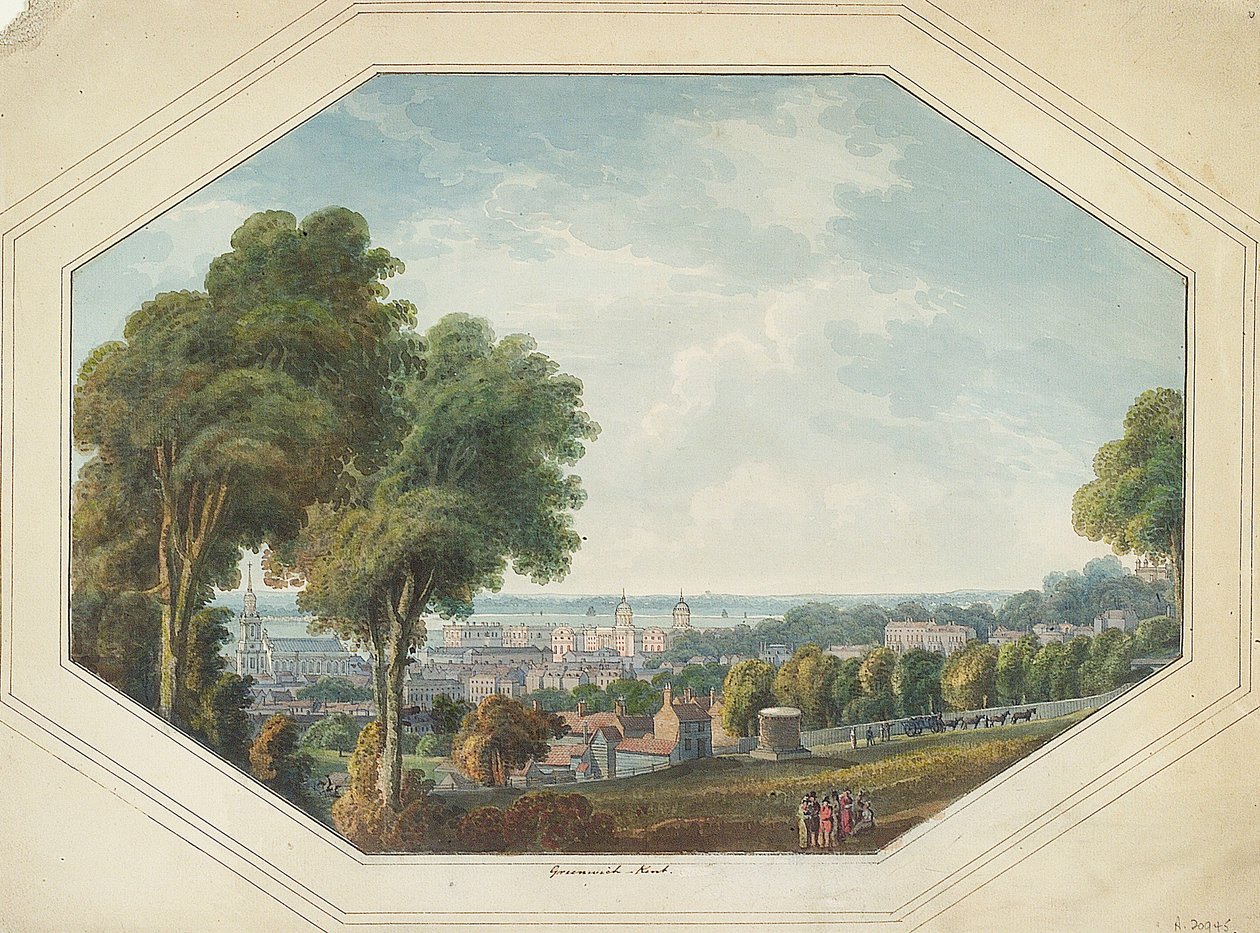 Greenwich from the Point, c.1820 (aguarela) de George Heriot