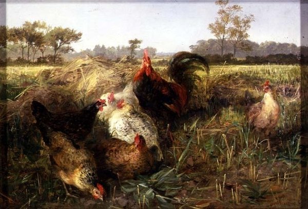 Aves no restolho de George Hickin