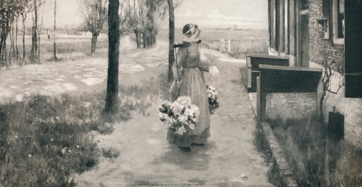 Florista na Holanda, 1887, 1912 de George Hitchcock