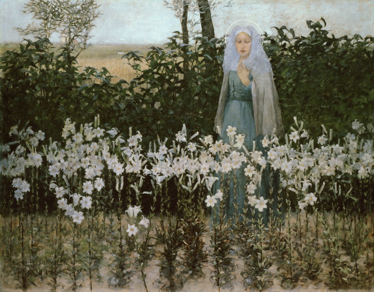 A Anunciação, 1887. de George Hitchcock