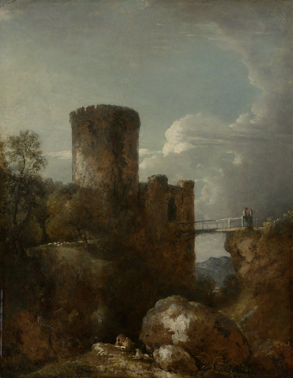 Castelo de Conway, 1809 de George Howland Beaumont