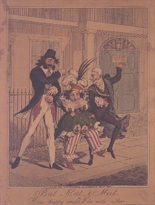 Bat, Cat and Mat, ou How Happy Could I be with either - satirical grava pub. por G.Humphrey de George Humphrey