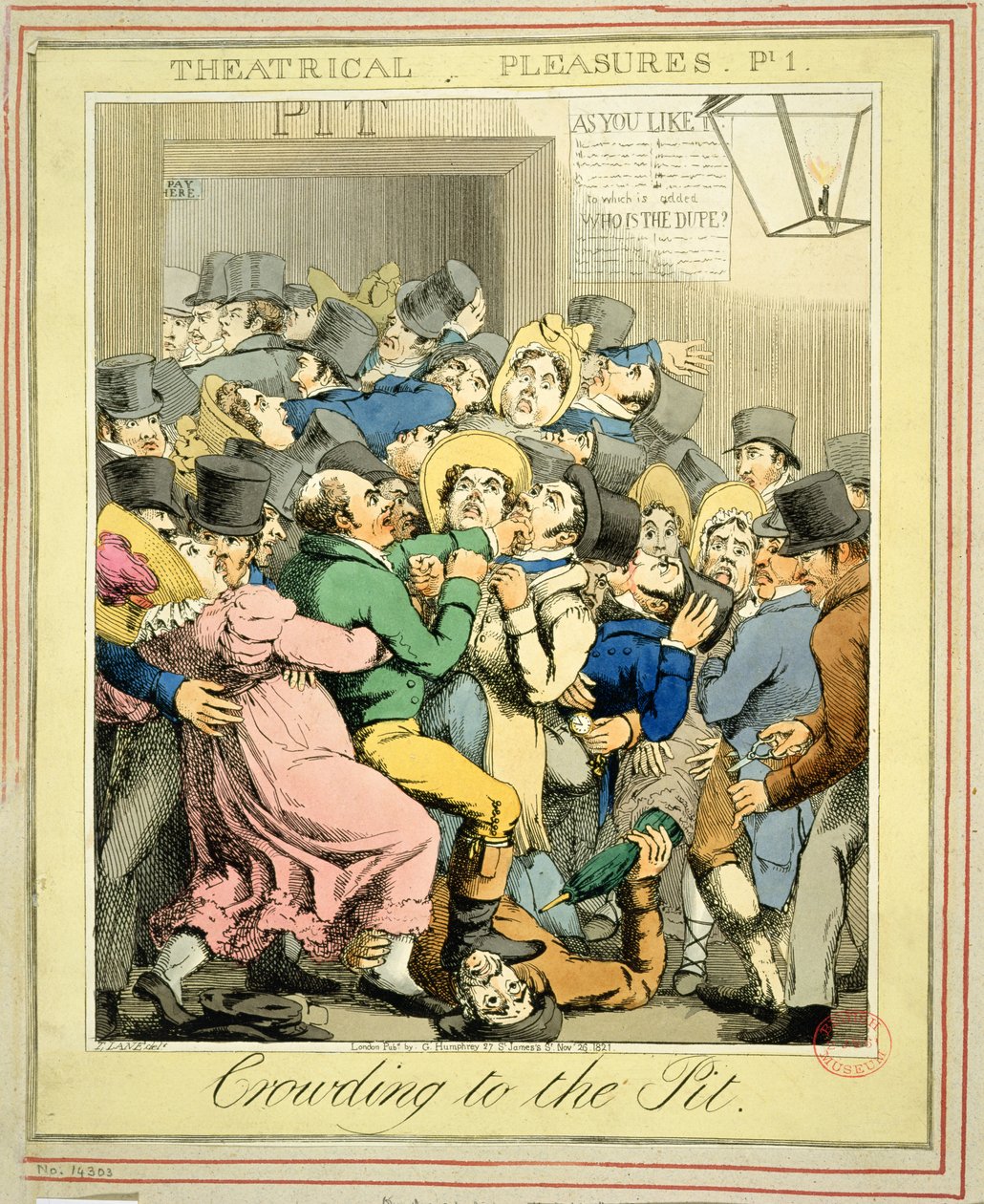 Apinhamento ao Poço de &39;Prazeres Teatrais&39; pl. 1, 1821 de George Humphrey