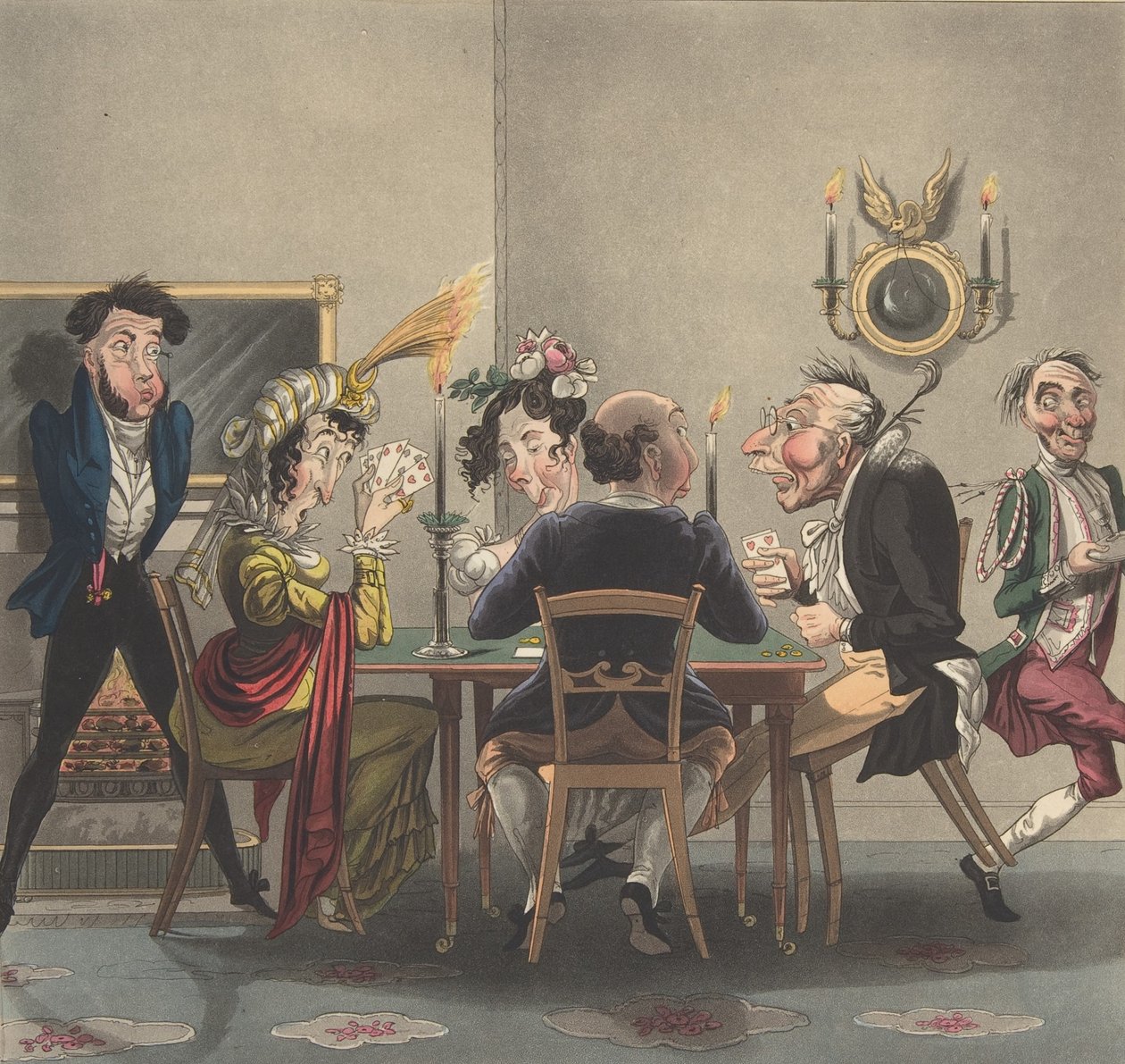 Uma verdadeira borracha! Em Whist, ca. 1825., c. 1825. de George Hunt