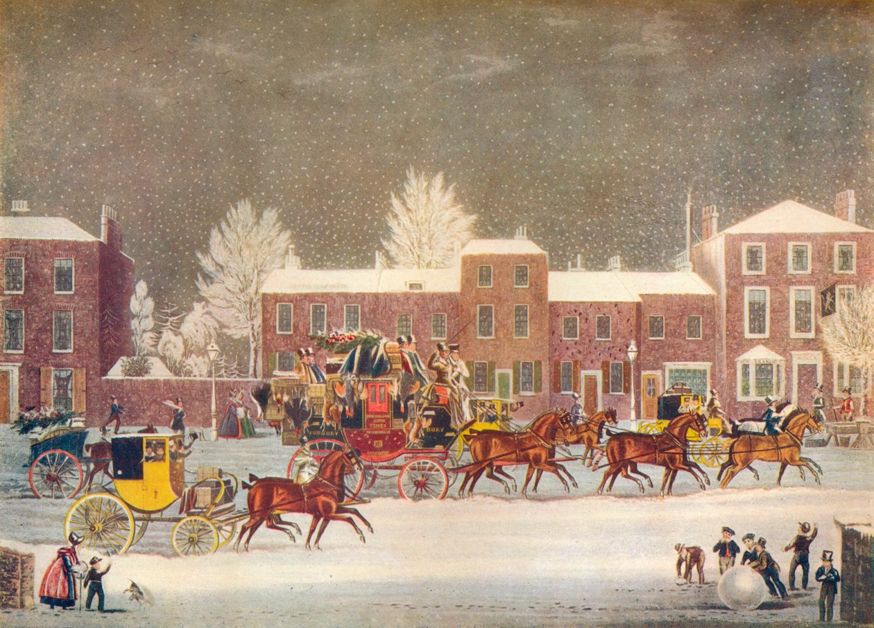 Abordagem para o Natal, século c19 de George Hunt