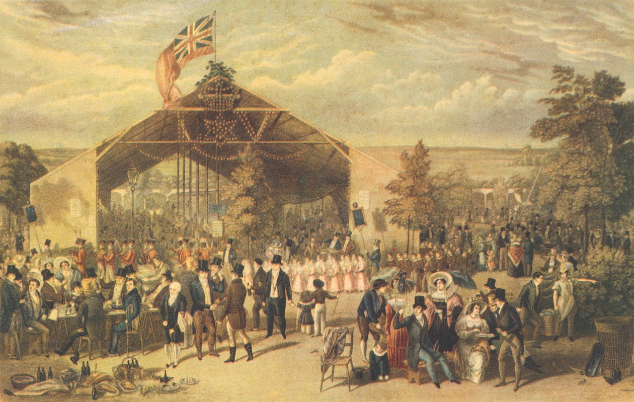 Jantar Anual do Victuallers Licenciado, Mermaid Tavern, Hackney, 1866 de George Hunt