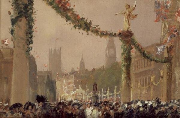 Decorações em Whitehall para a Coroação do Rei George V de George Hyde Pownall