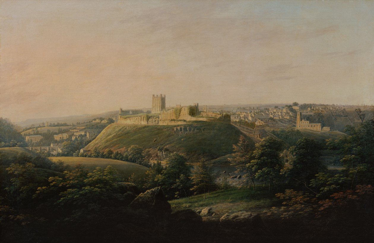 Uma Extensa Vista de Richmond, Yorkshire (óleo sobre tela) de George I Cuitt