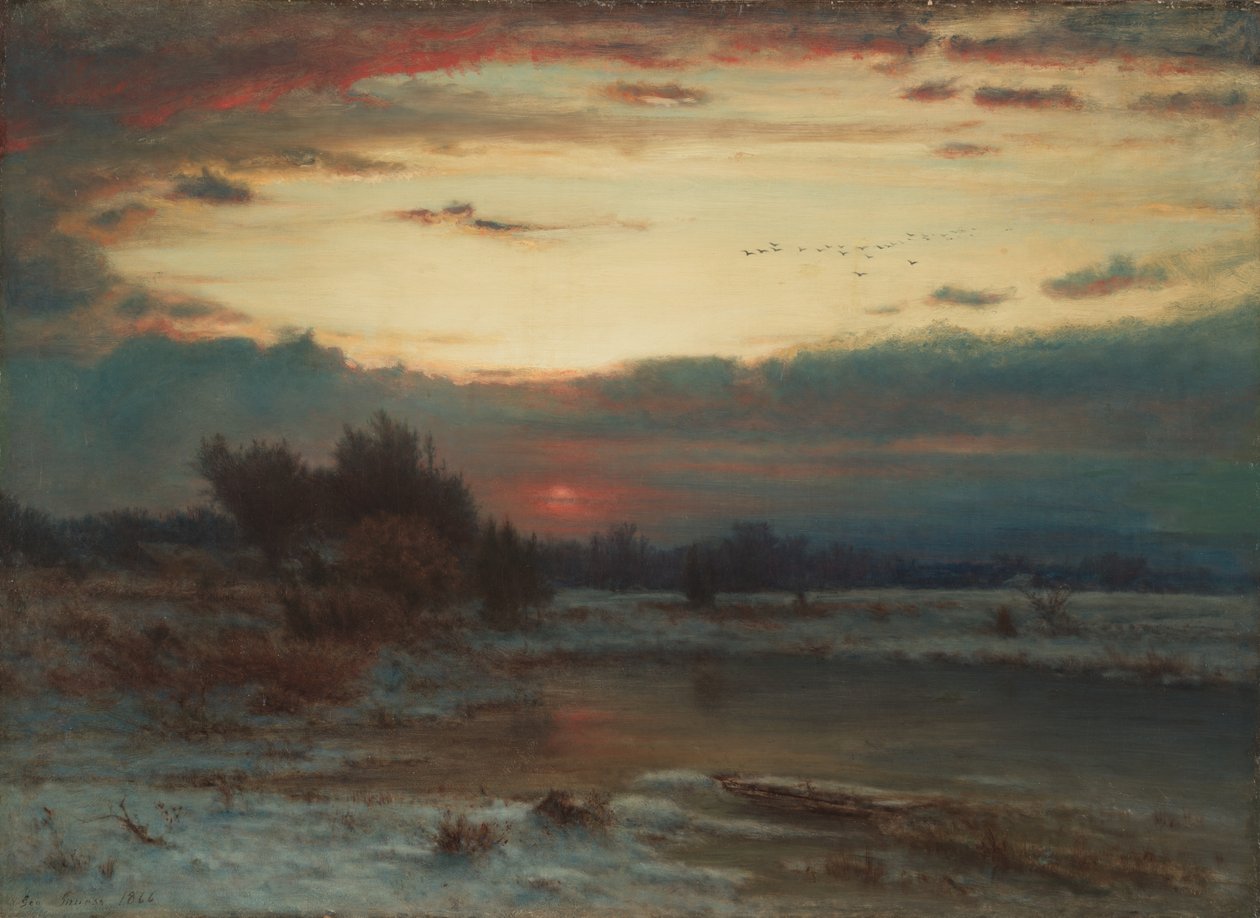 Um céu de inverno, 1866. de George Inness