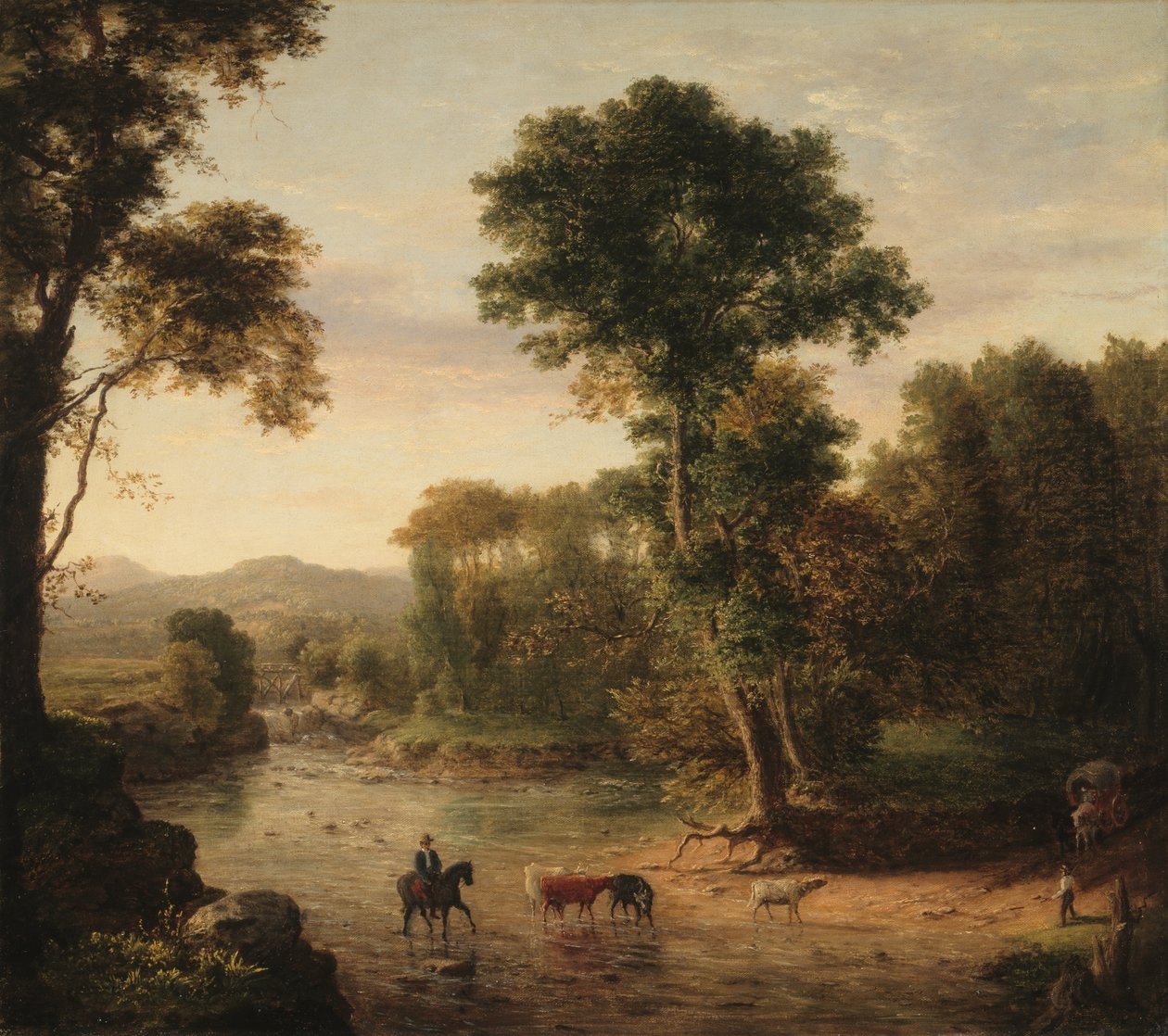 Atravessando o Ford, 1848. de George Inness