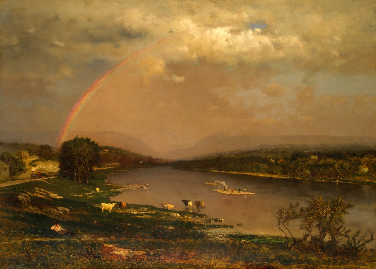 Gap da água de Delaware, 1861. de George Inness