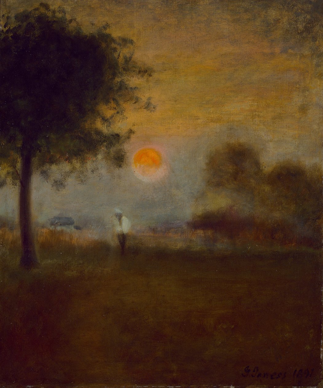 Nascer da Lua, 1891. de George Inness