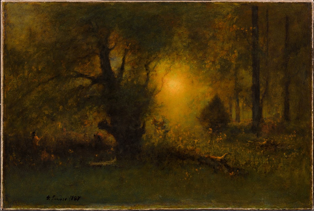 Nascer do sol no bosque de George Inness
