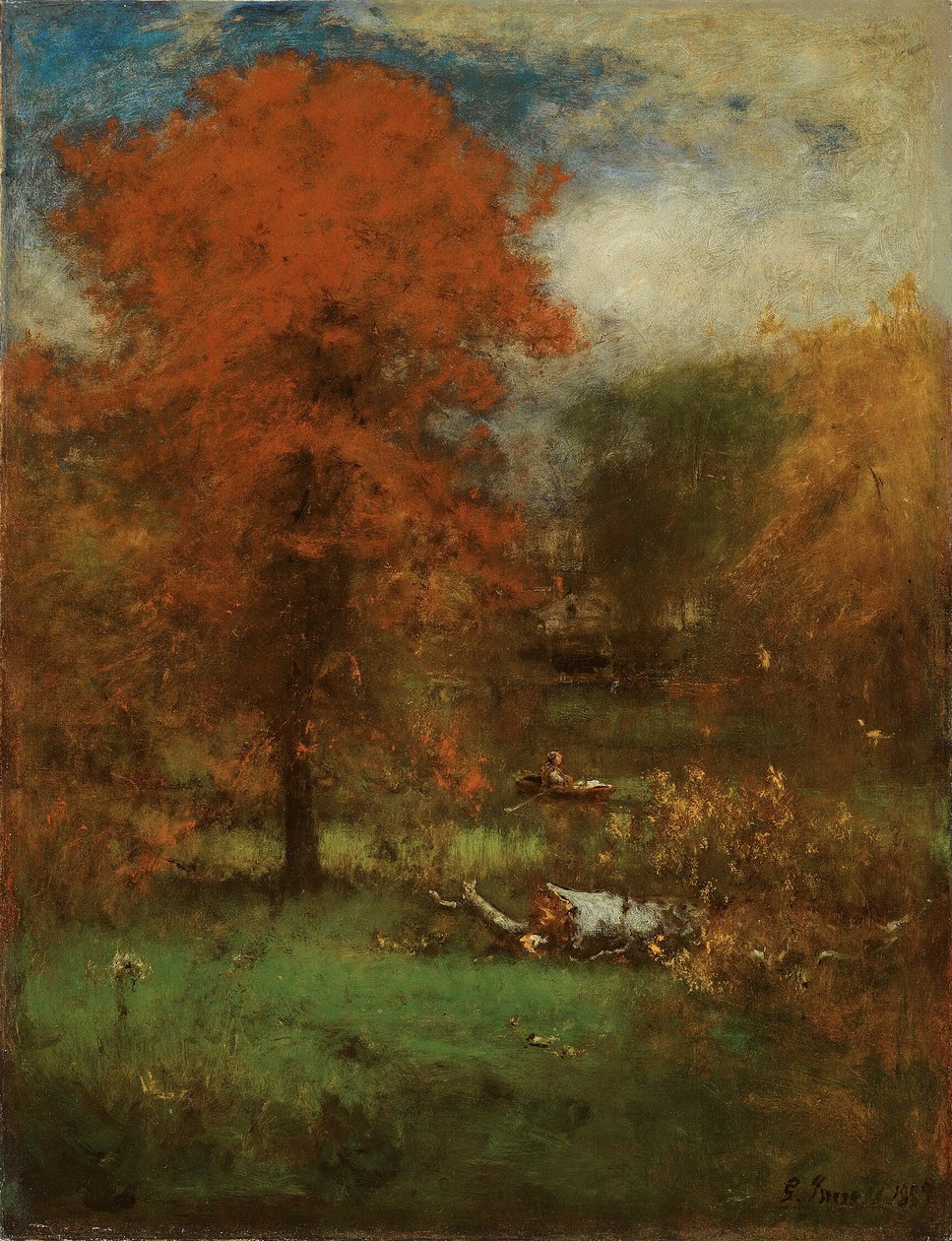 A lagoa do moinho de George Inness