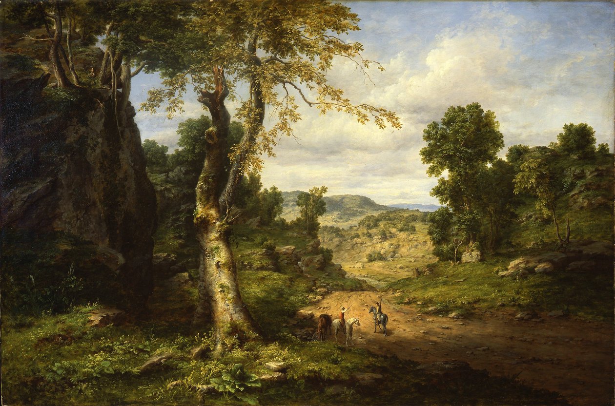 Vista do condado de Berkshire, Massachusetts, a limpar-se após uma tempestade de setembro de George Inness